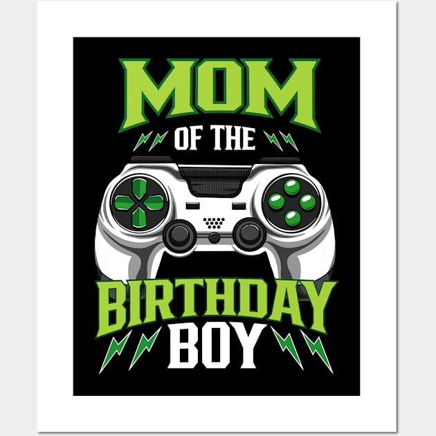 Mom of the Birthday Boy Matching Video Gamer Birthday Party Wall Art by zooma